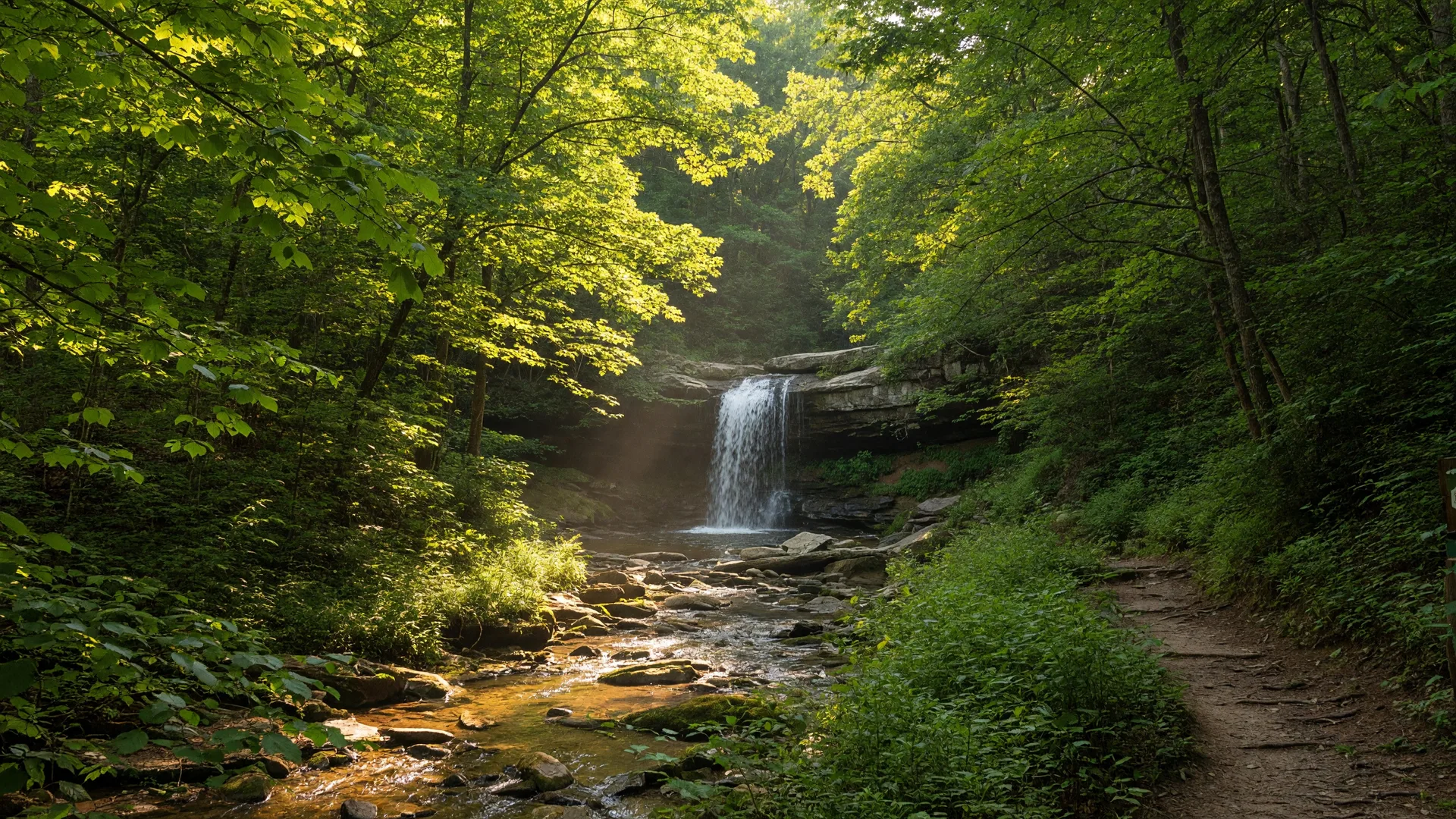 Cascade Springs Nature Preserve in Southwest Atlanta with waterfall and forest trails