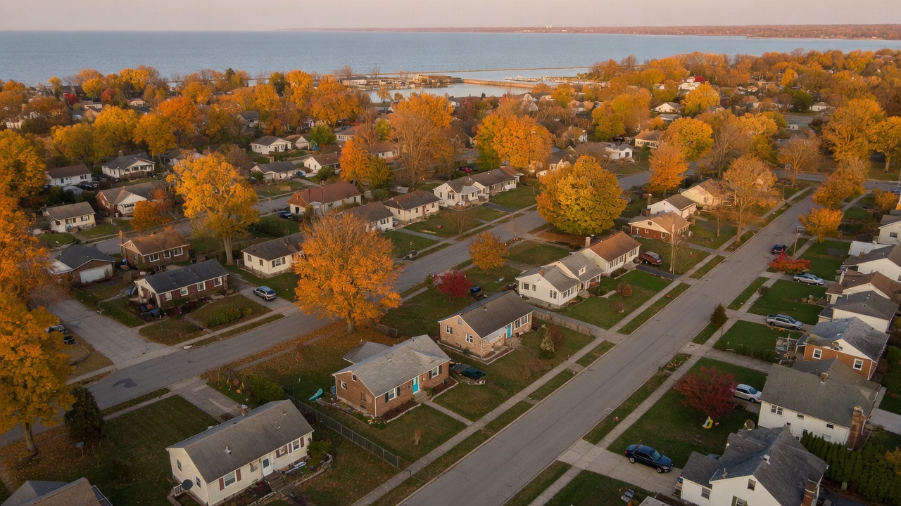 Rob Minton standing in front of a Northeast Ohio home ready for sale