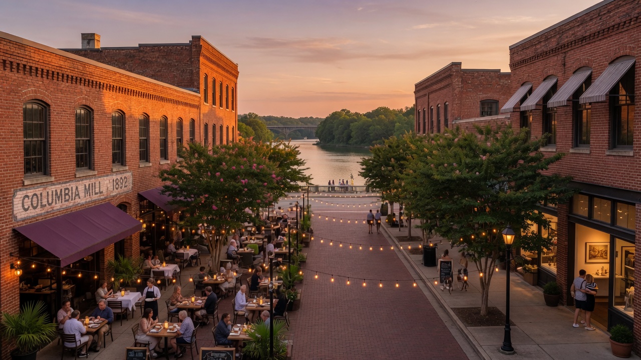 The Vista district in downtown Columbia, South Carolina