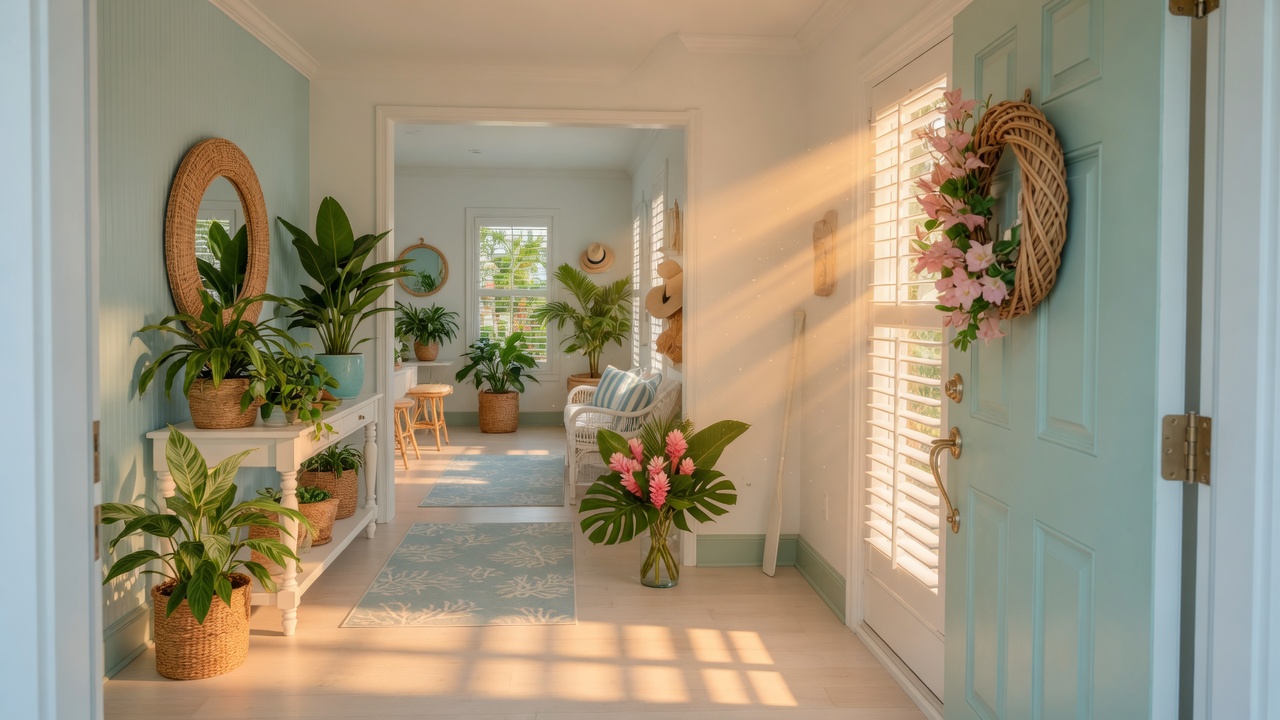 Bright open front door with sunlight flooding into a welcoming home