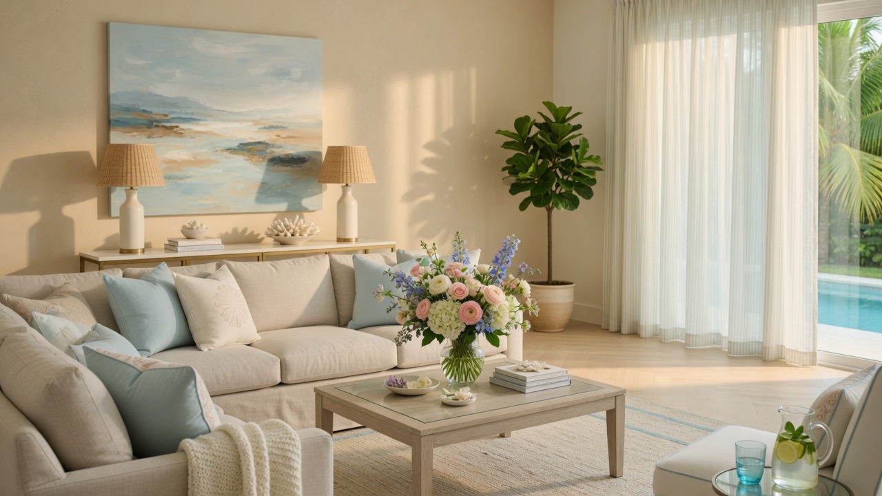 Neatly organized moving boxes in a bright living room