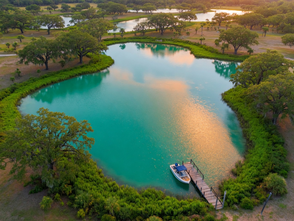 Scenic freshwater lake in Highlands County