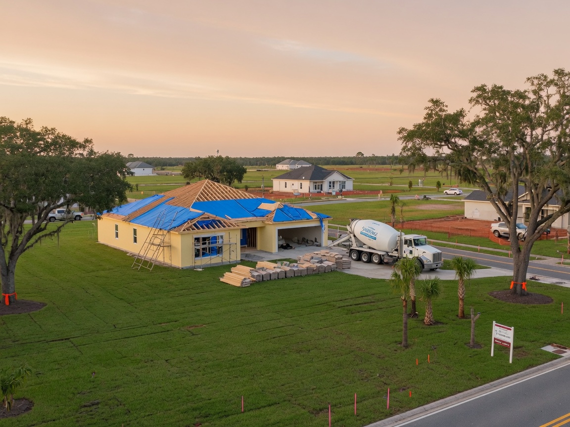 New home development on spacious lot in Sebring