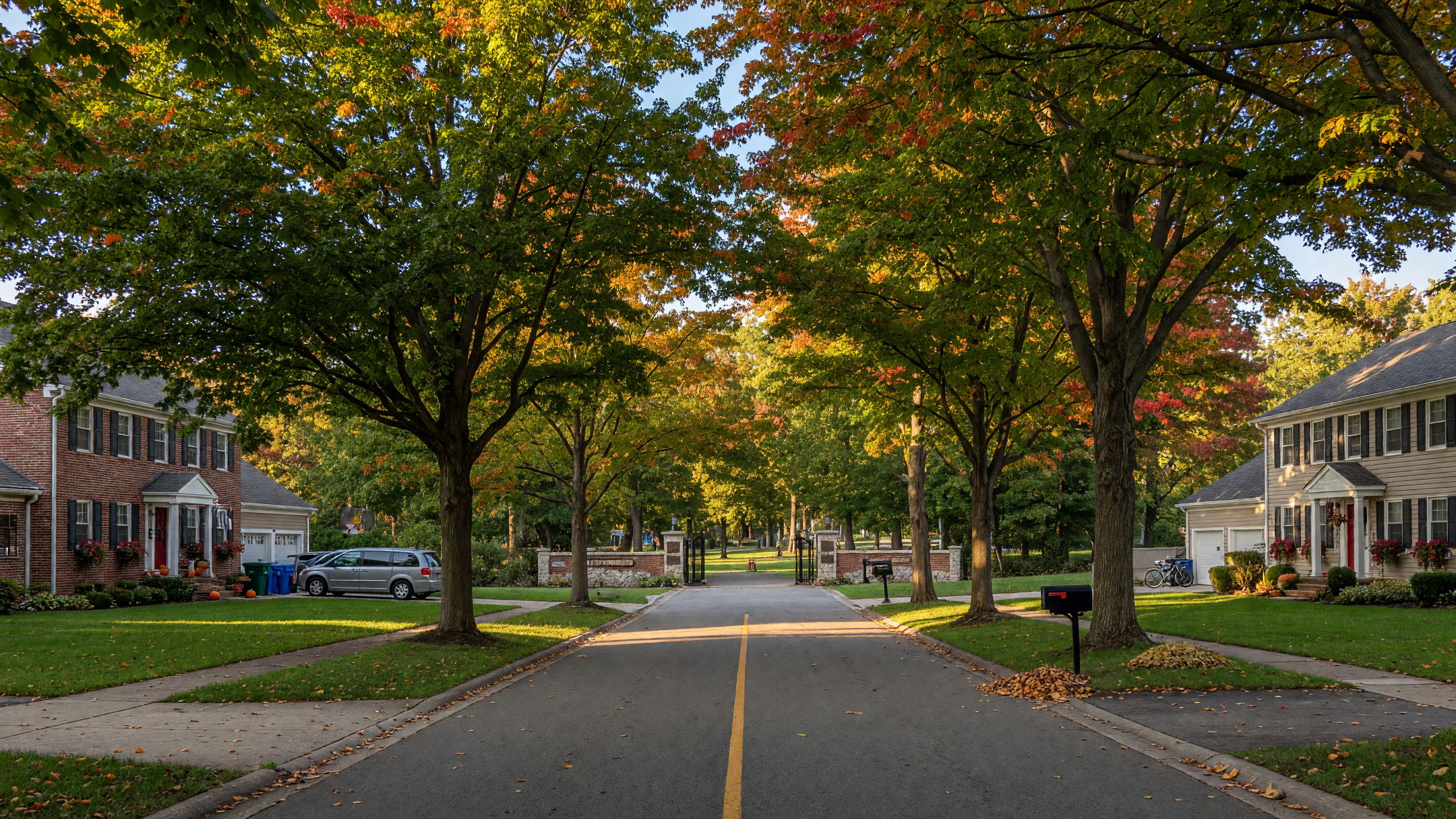 Historic downtown Wilmington Ohio with Wilmington College area and tree-lined streets