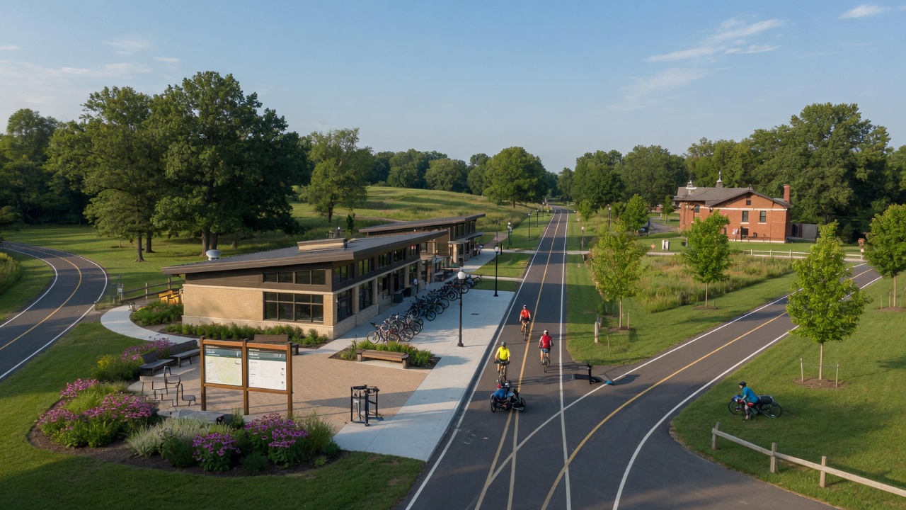 Upscale shopping and dining area in Beavercreek Ohio near The Greene town center