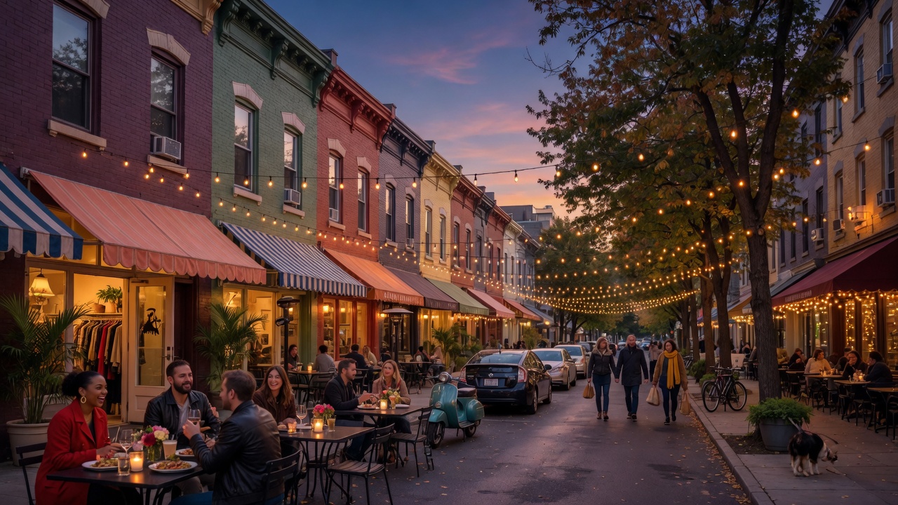 Vibrant 14th Street Corridor in Washington DC