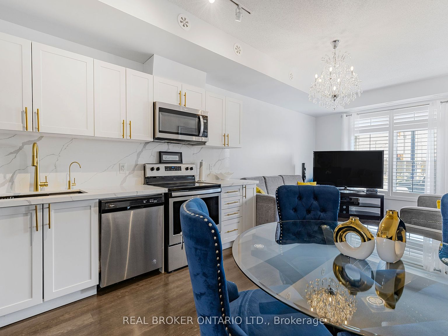Modern kitchen and dining area