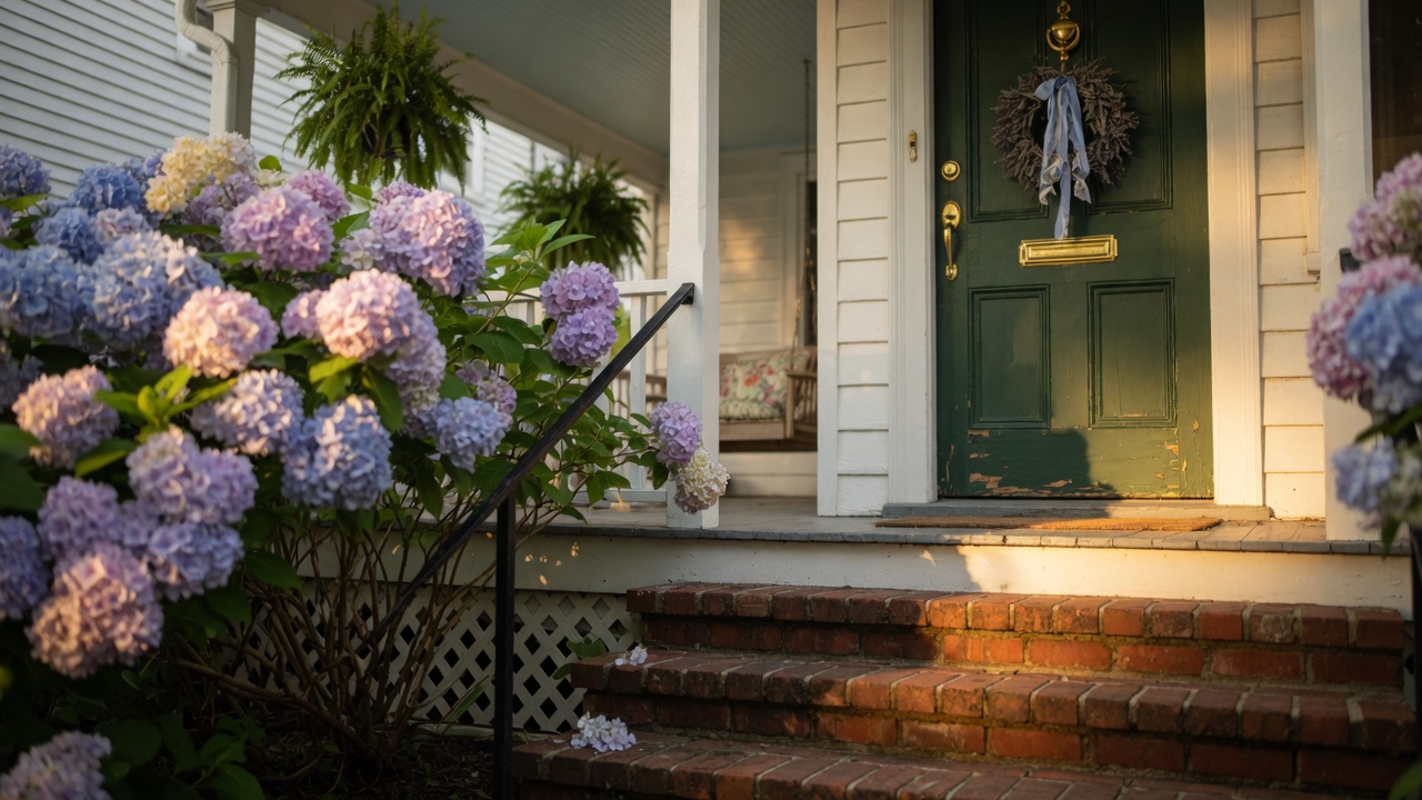 Architectural details of a charming American home