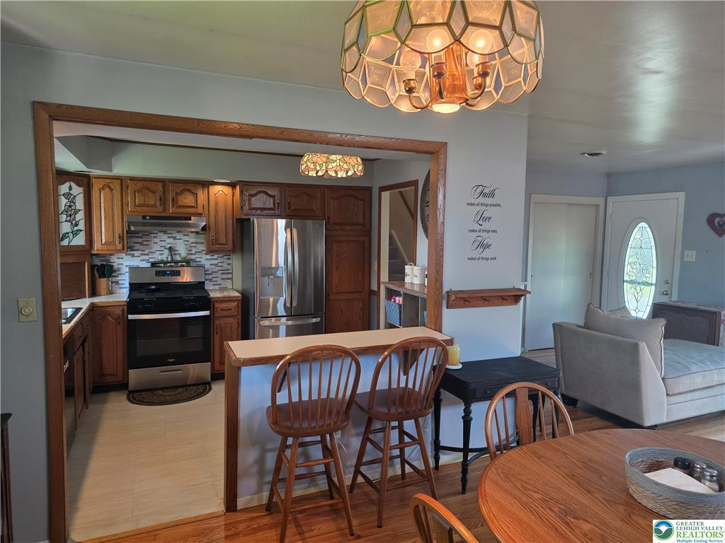 Kitchen from dining area
