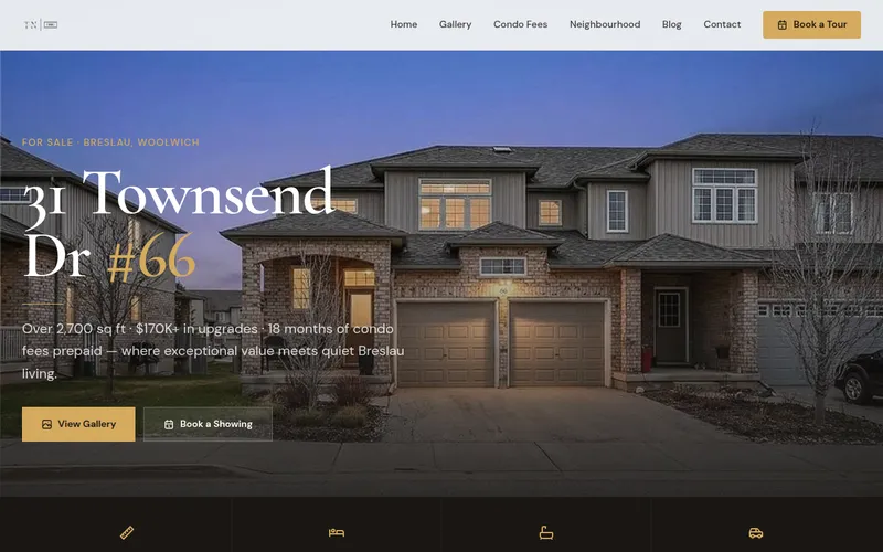 31 Townsend Drive #66, Woolwich (Breslau) — End-Unit Townhome