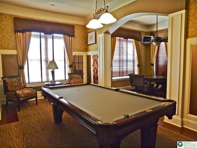 Community game room with billiard table