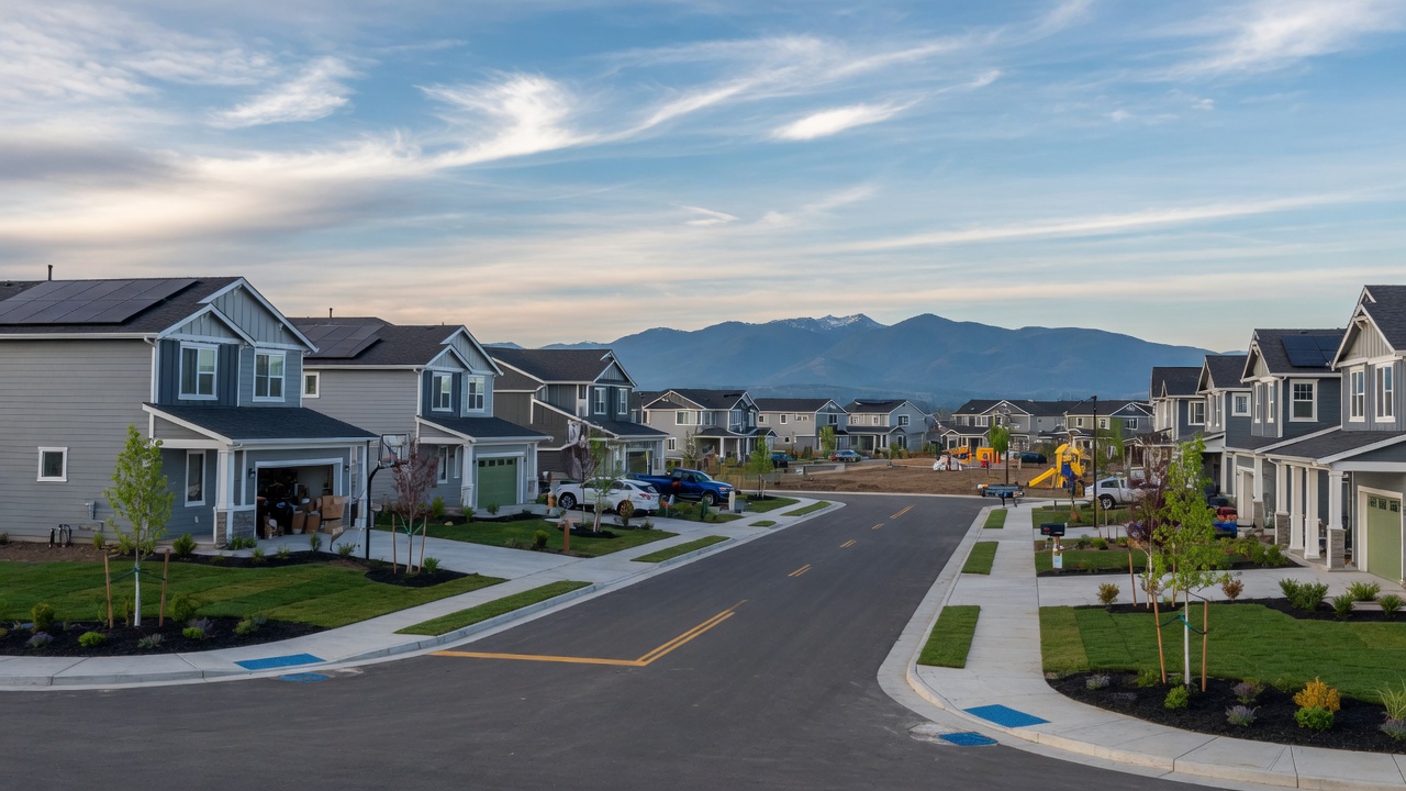 A modern neighborhood in Pasco, Washington
