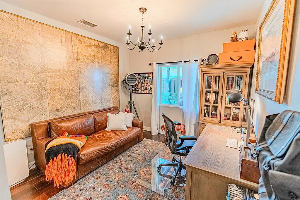 Bedroom currently used as a home office