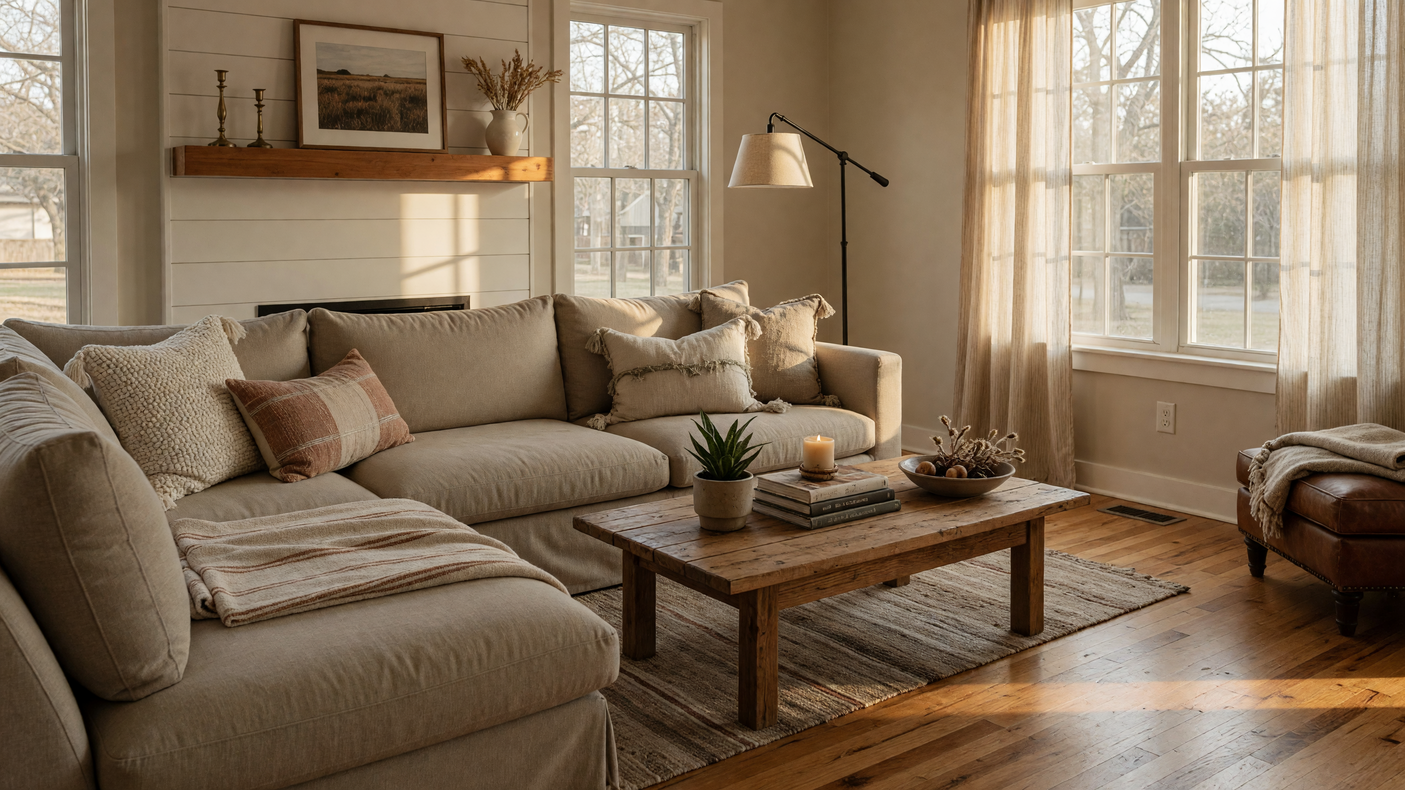 Beautifully staged living room with warm natural light — the kind of home Nancy helps clients find