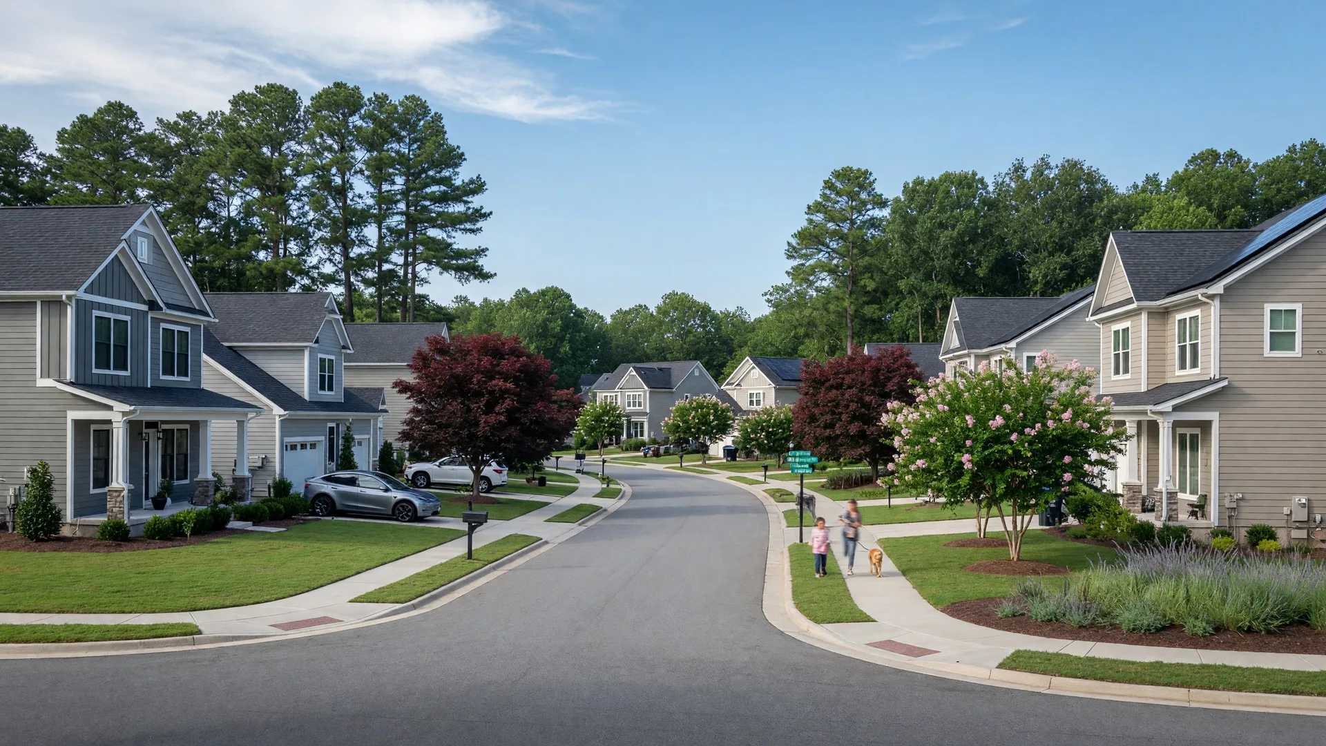 Modern neighborhood near RTP in Morrisville NC