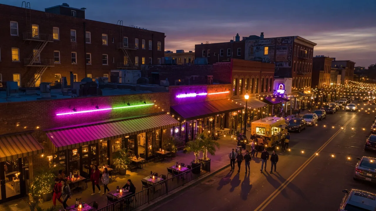 Downtown & Glenwood South dining and entertainment district in Raleigh