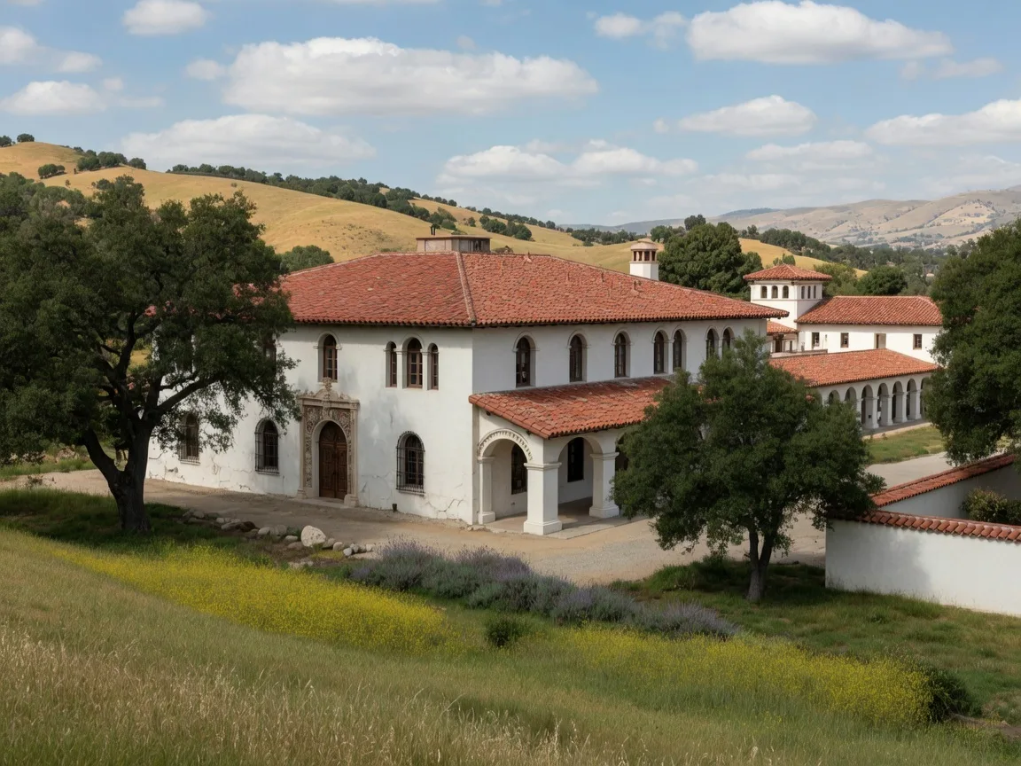 William S. Hart Museum - Spanish Colonial Revival mansion in rolling hills of Hart Park