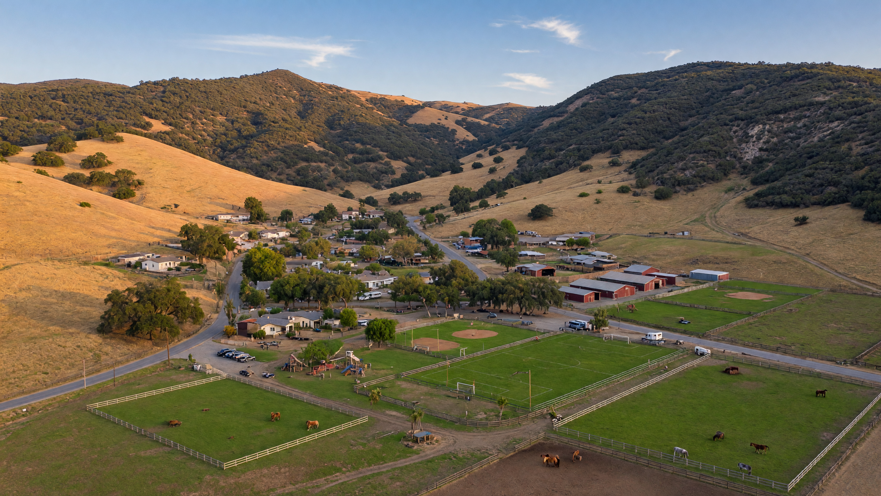Mountain ranch properties and golden hills in Acton, California