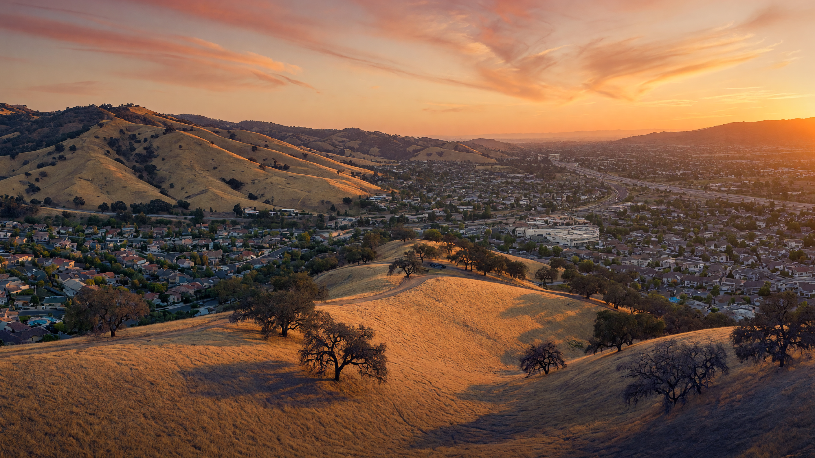 Panoramic view of Santa Clarita Valley residential neighborhoods representing real estate market trends