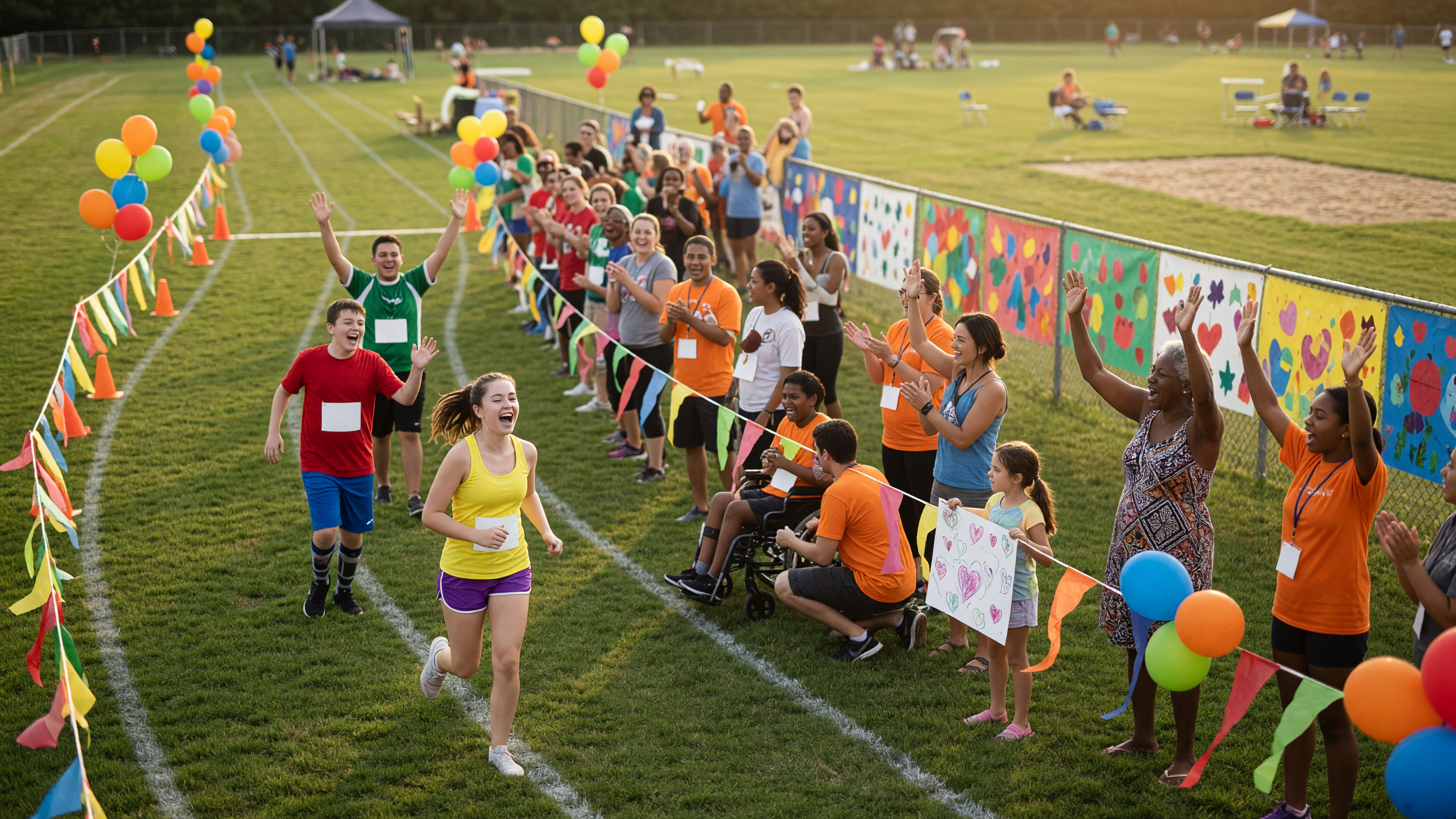 Community sports event celebrating athletes with intellectual disabilities