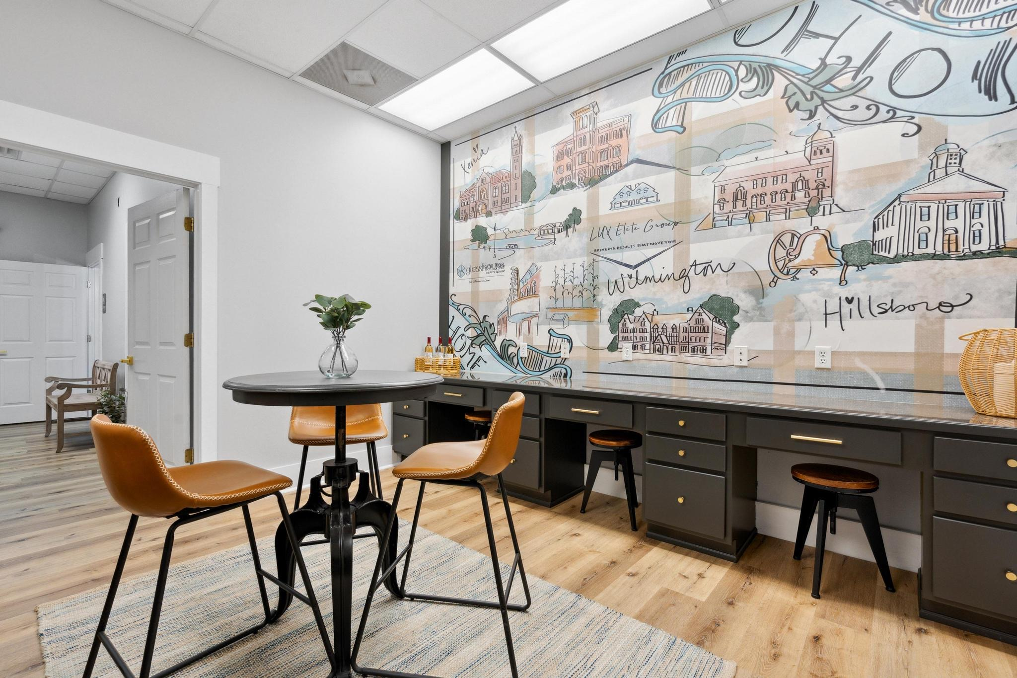 Inside the Glasshouse Realty office in Wilmington, Ohio