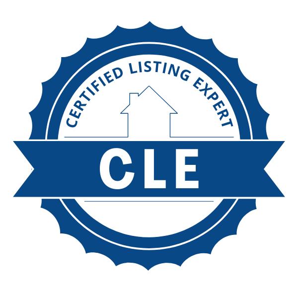 Certified Listing Expert (CLE) designation badge