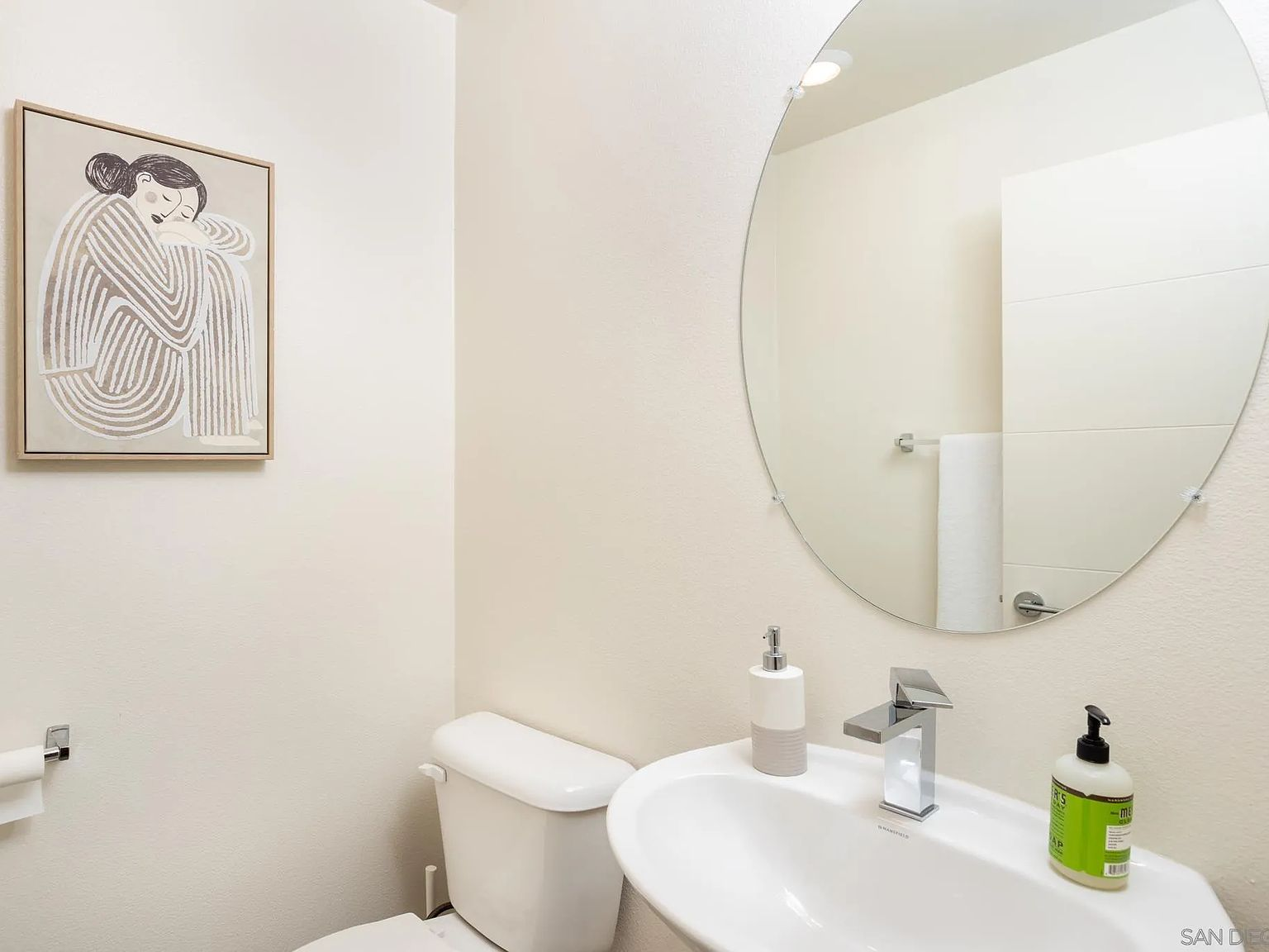Powder room half bath