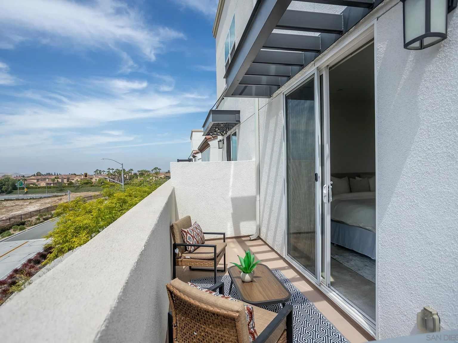 Private balcony with outdoor seating