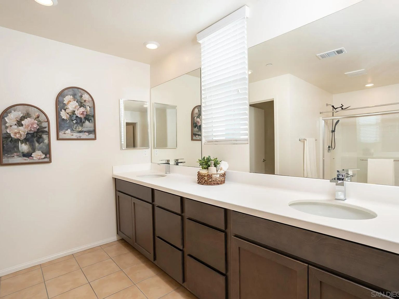 Primary bathroom with double vanity