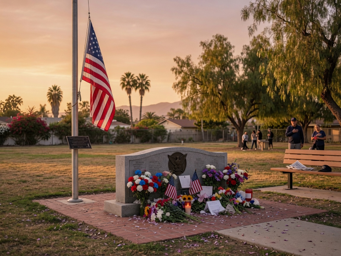 Veterans memorial in a Pass Area community park