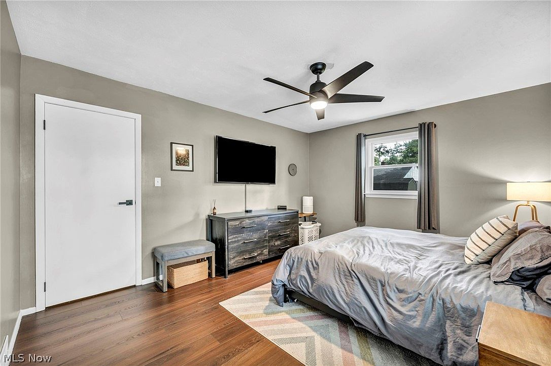Primary bedroom with neutral tones