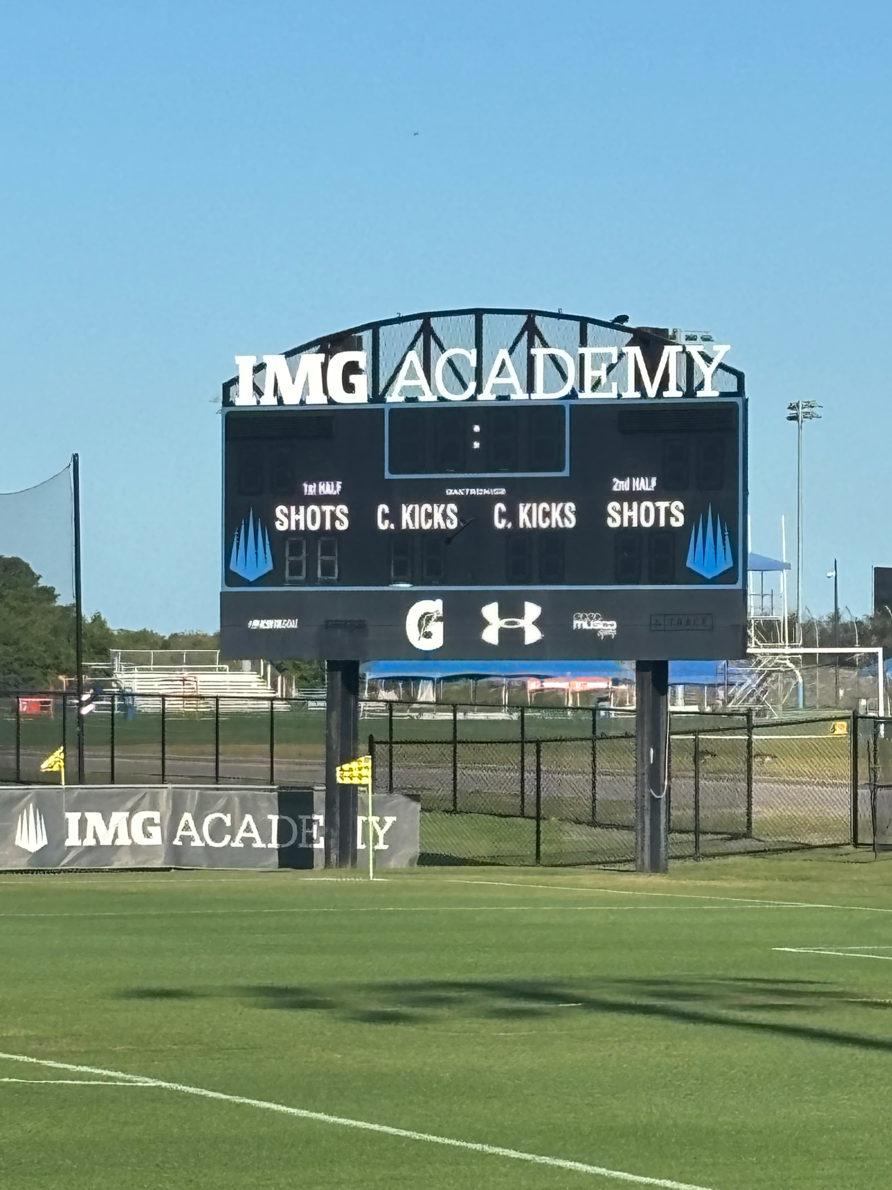 IMG Academy scoreboard and campus — world-renowned sports training facility in Bradenton, Florida