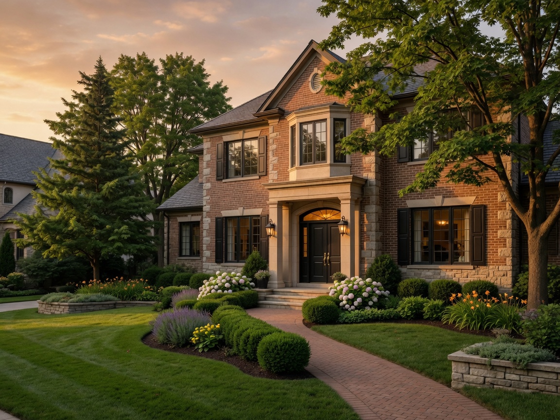 Well-maintained luxury home exterior in an upscale Northeast Ohio suburban neighborhood