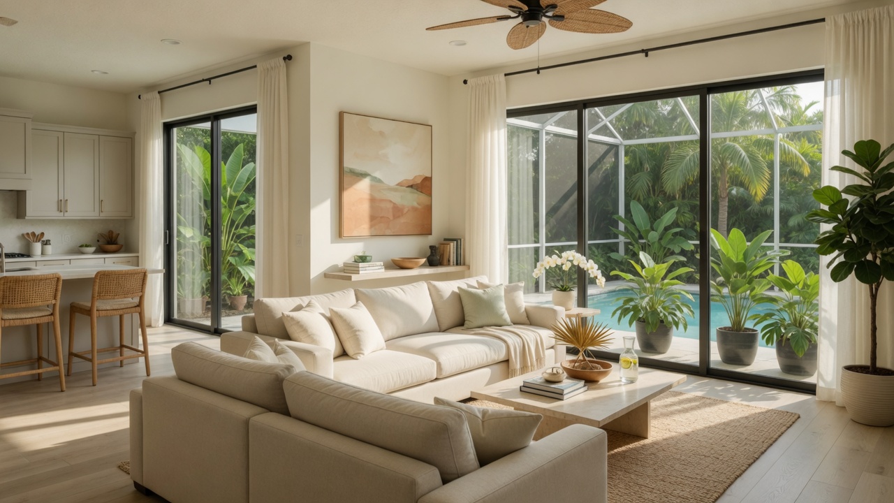 Modern staged living room representing first-time buyer home