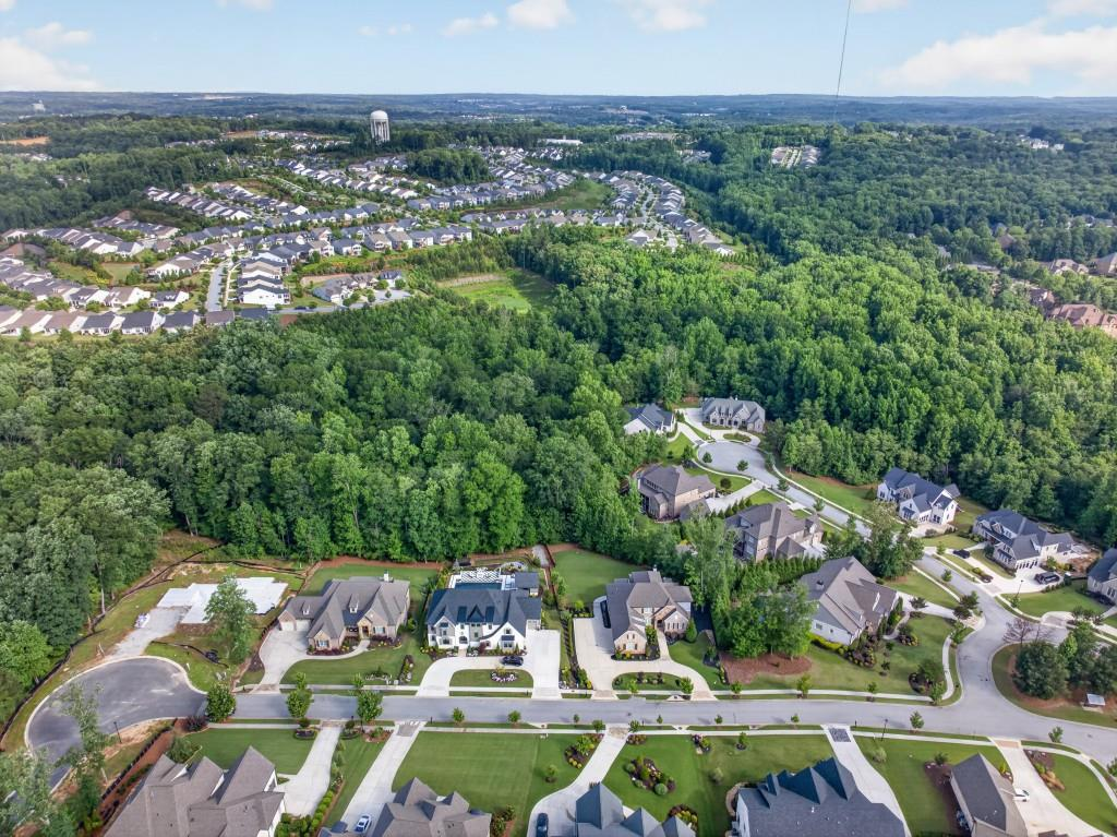 Aerial view of Chateau Elan luxury golf community in Braselton Georgia
