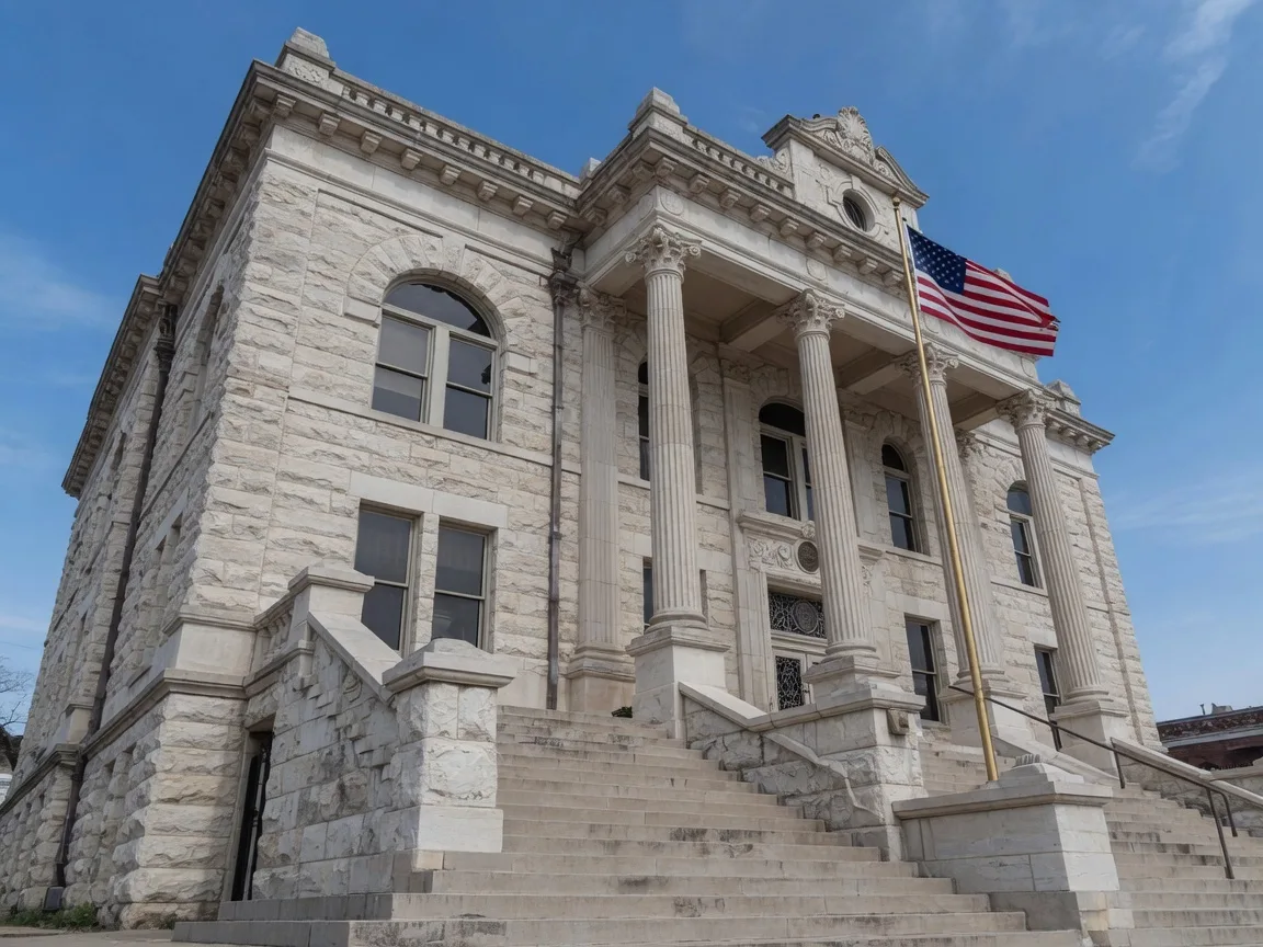 A Texas county courthouse exterior with limestone architecture, representing the court authority that governs probate administration types