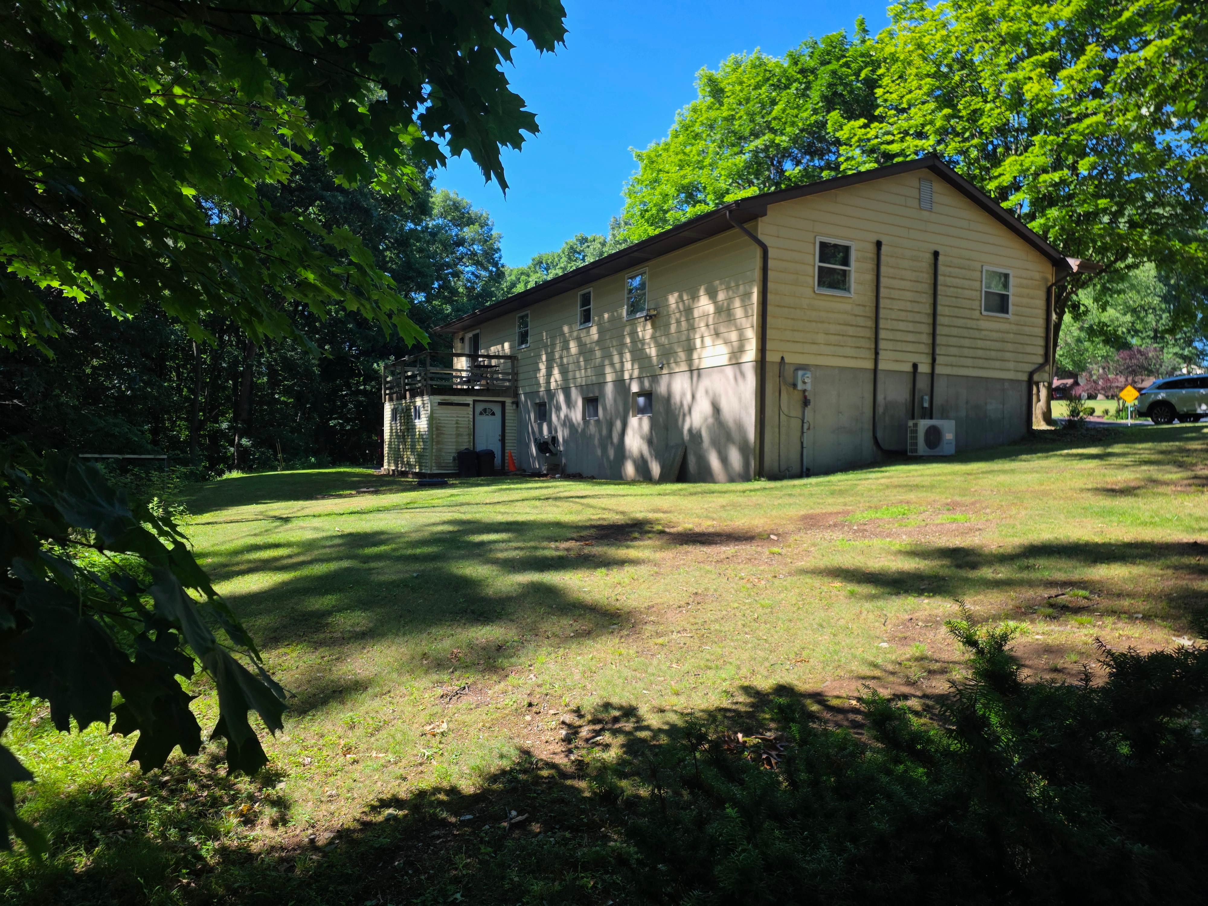 Rear deck and backyard