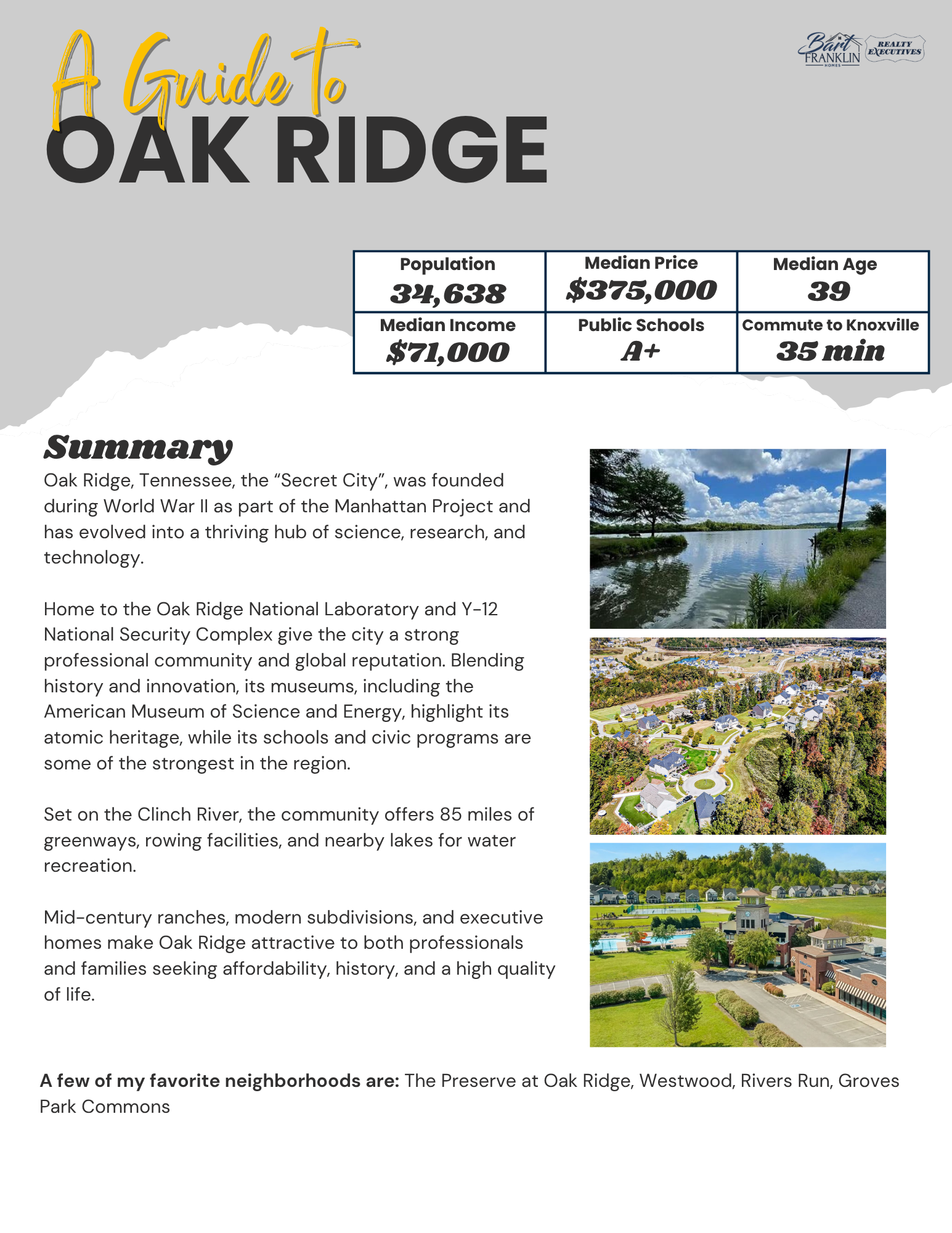 Oak Ridge community guide