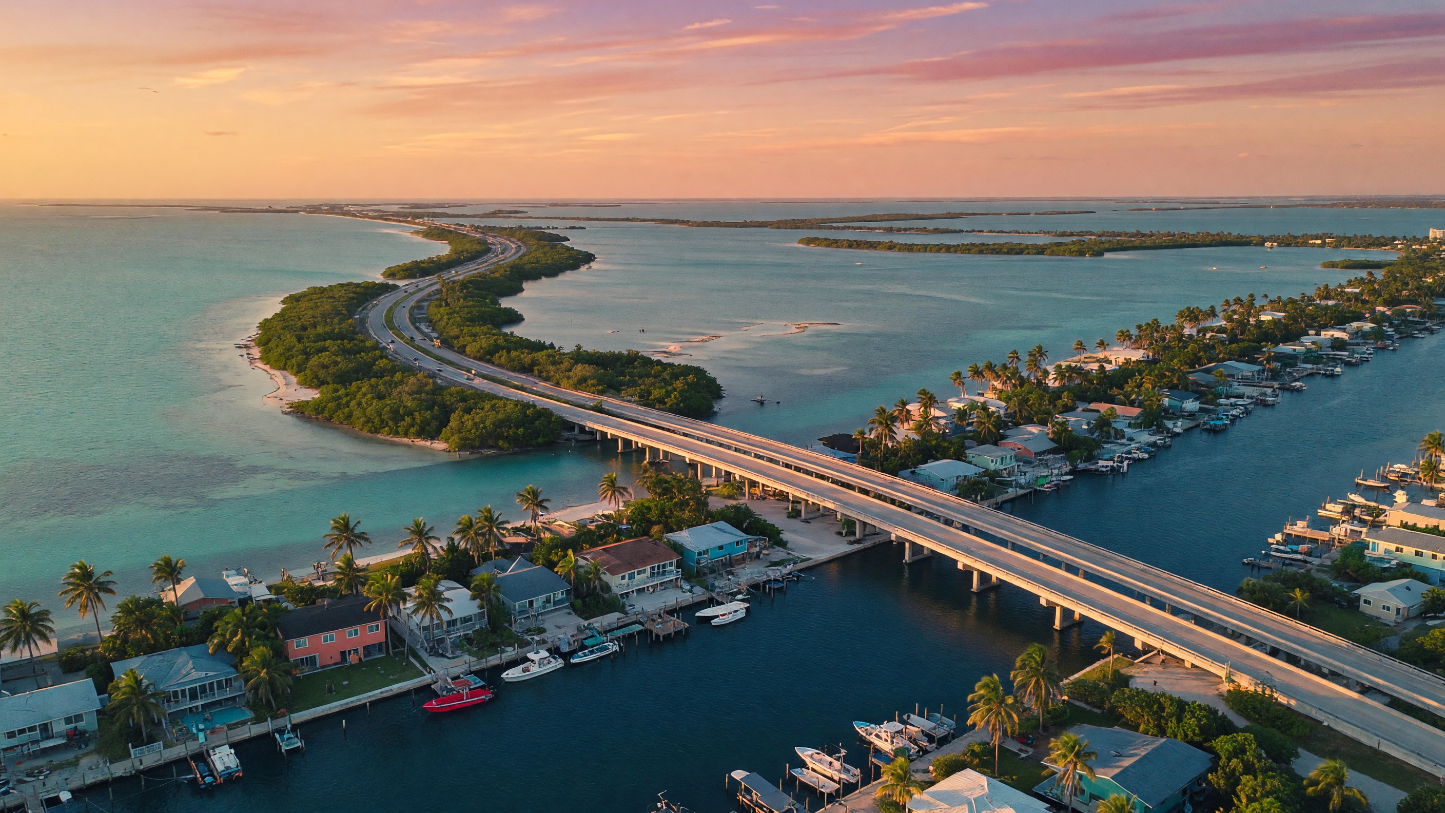 Waterfront home in the Keys with hurricane shutters and prepared dock