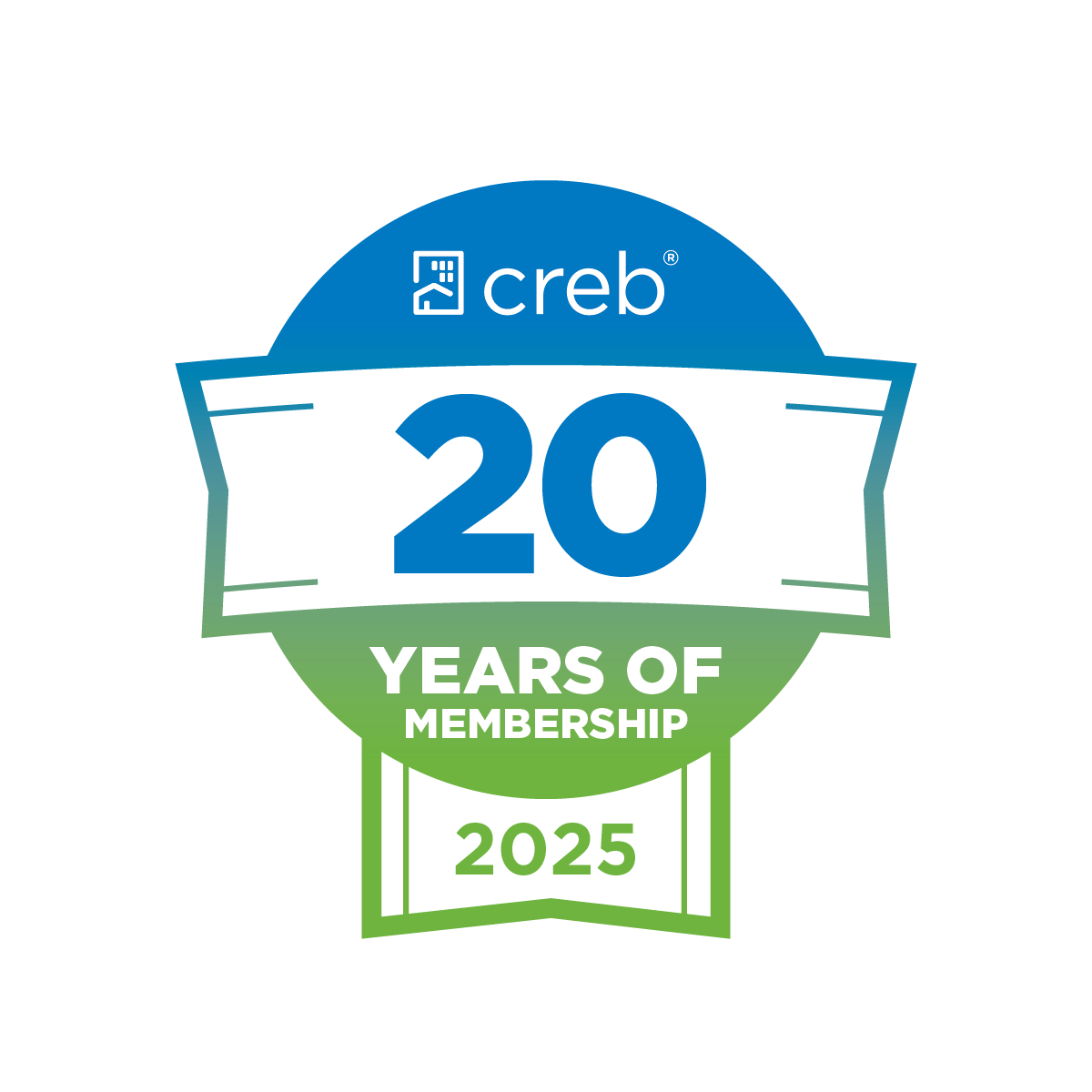 CREB 20 Years of Membership badge