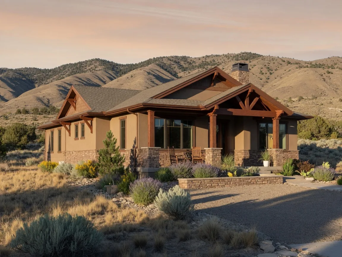 New construction craftsman and mountain modern homes in the Boise metro area with high desert terrain and foothills views