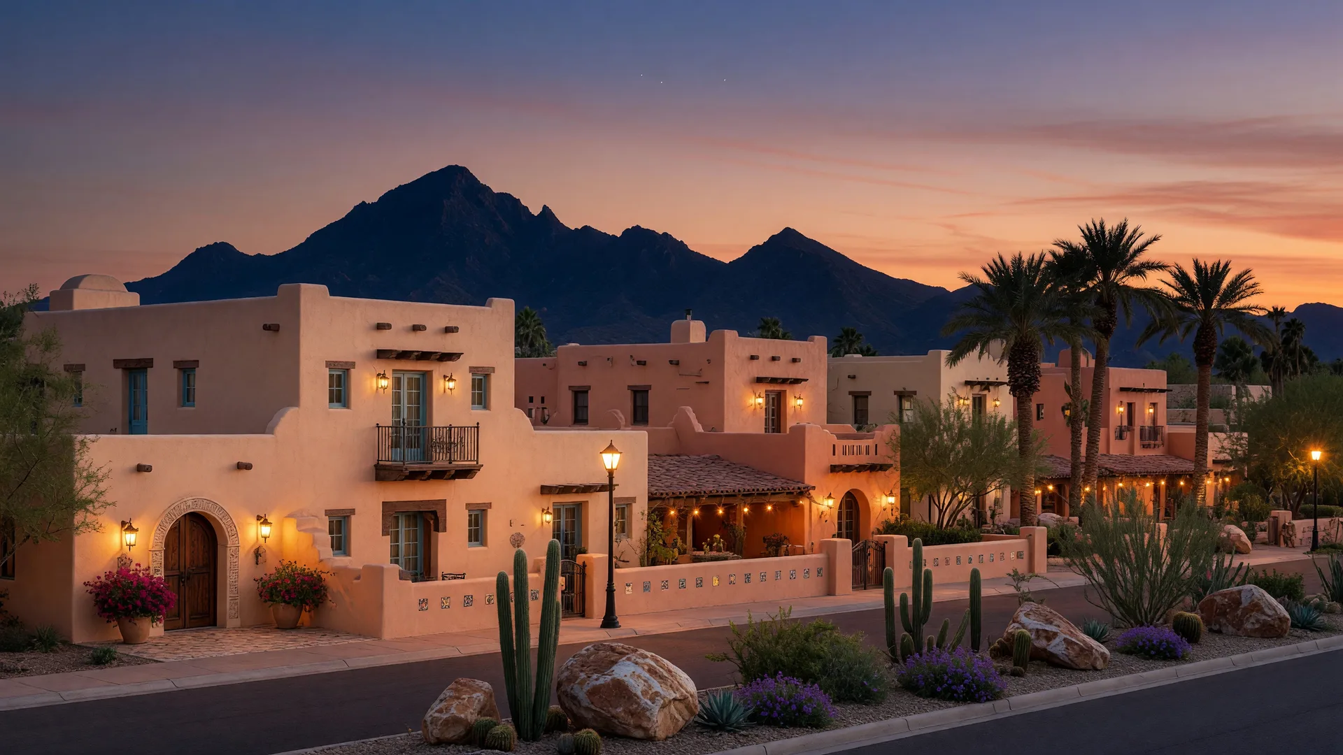 Peoria's landscape with the New River Mountains or Pyramid Peak backdrop, northwest valley desert city with mountain views
