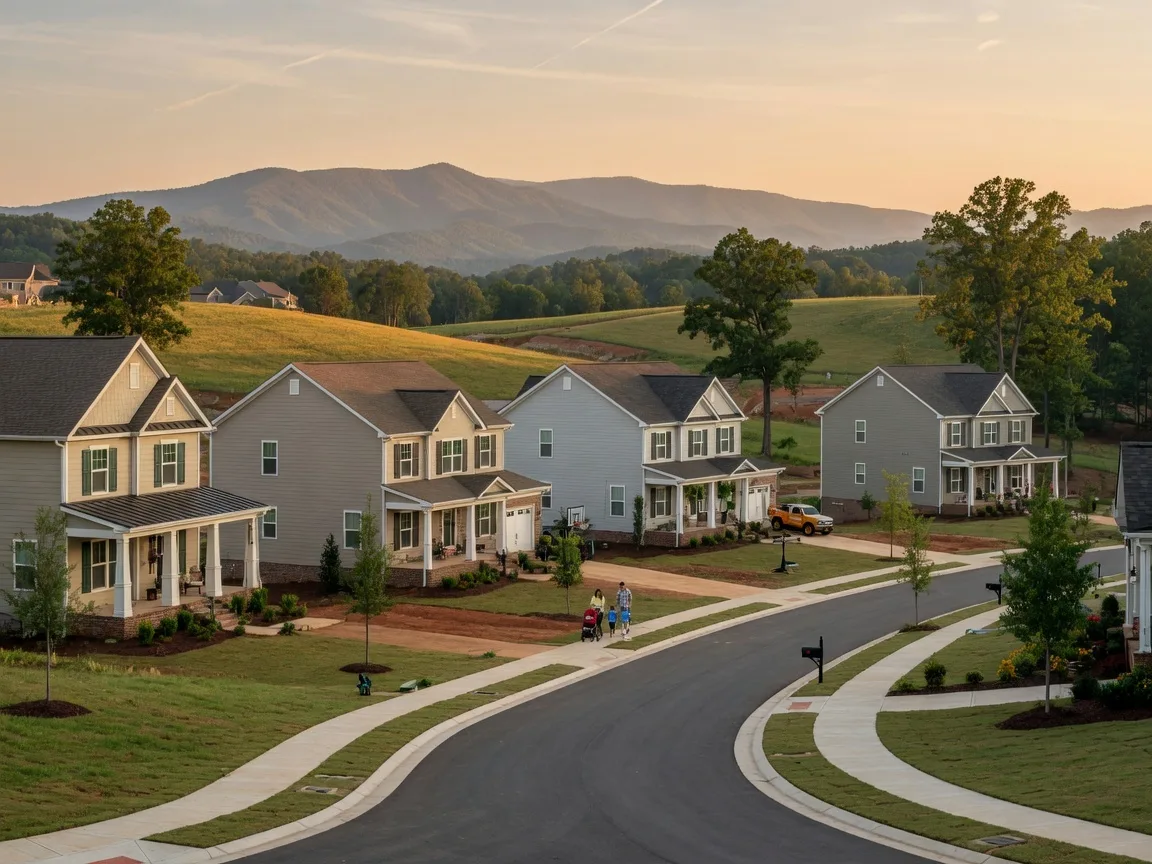 New construction homes in Knoxville Knox County with craftsman and traditional architecture in the Appalachian foothills
