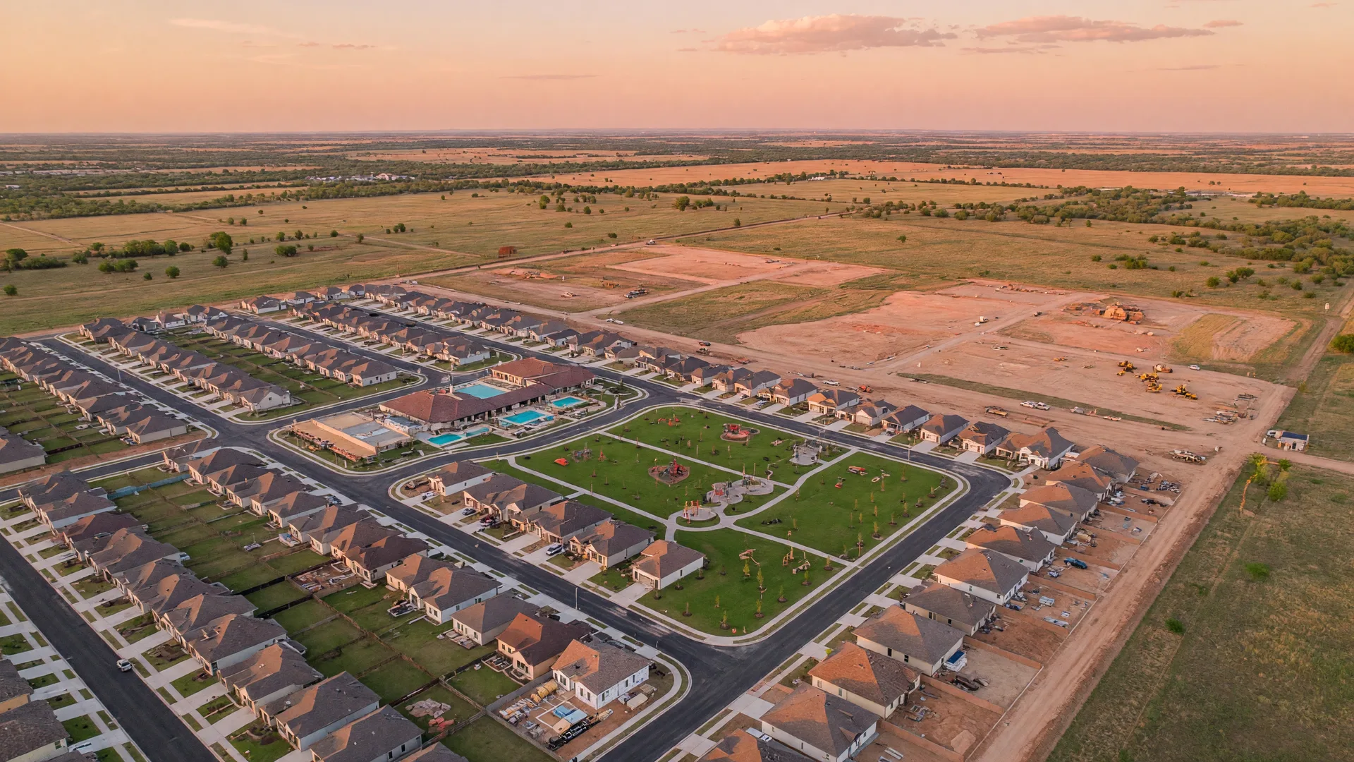 Rapidly developing Celina Texas with new master-planned communities and open Texas landscape