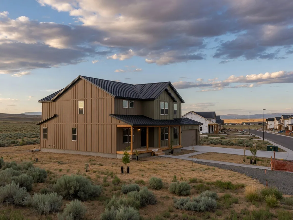 New construction craftsman and farmhouse homes in Kuna, Idaho with rural-suburban character and open spaces