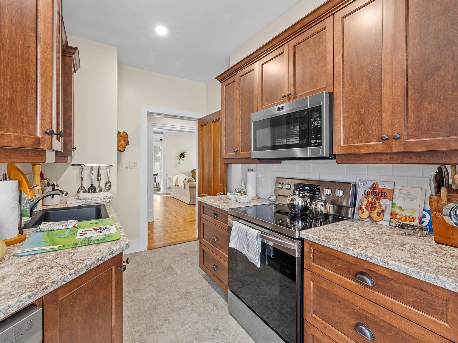 Restored century home kitchen with modern appliances