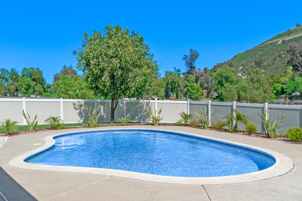 Pool with concrete decking