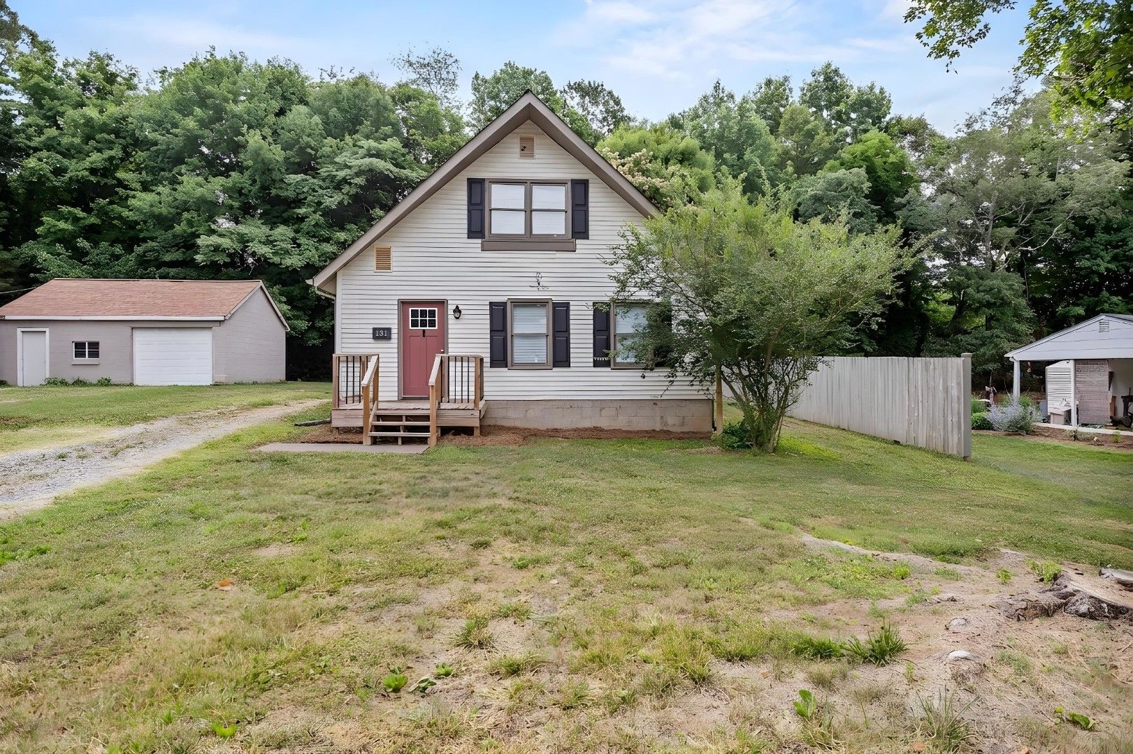 131 Lindbergh Street, Winston-Salem NC – single-family home exterior with white siding and separate garage