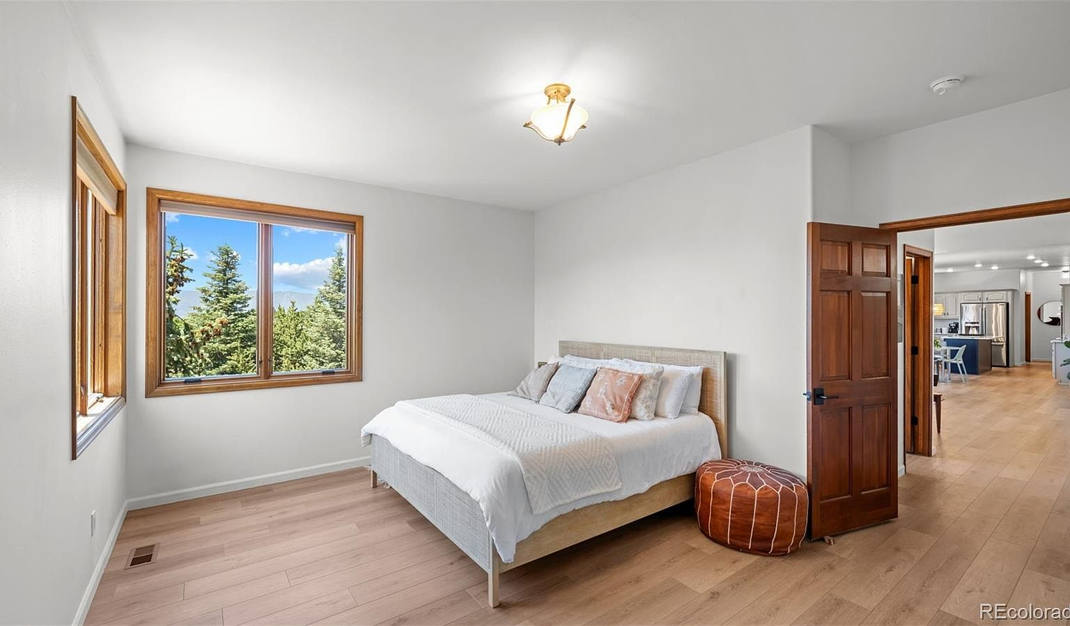 Master bedroom with mountain views