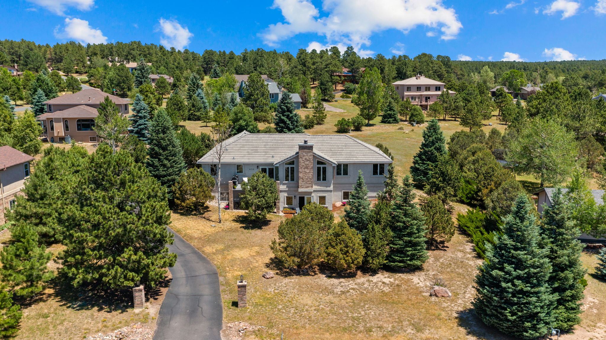 Drone aerial exterior of property